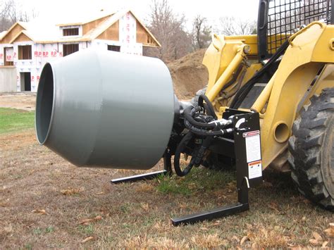 concrete skid steer mixer|skid steer mounted concrete mixer.